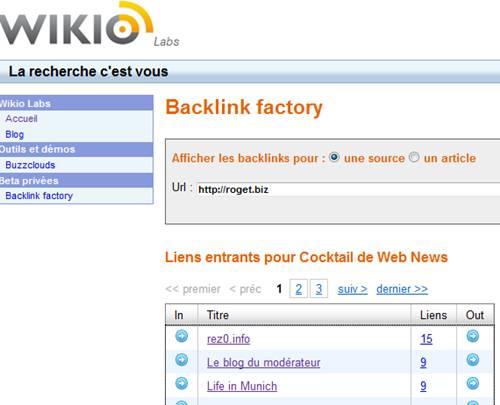wikiolab Wikio a sorti un petit outil