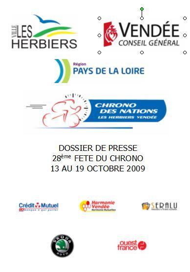 CHRONO DES NATIONS 2009, le 18 Octobre aux Herbiers+Les engagés