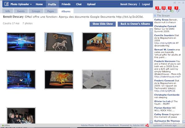 adobe photo uploader for facebook Adobe Photo Uploader for Facebook = Facebook sur votre poste de travail