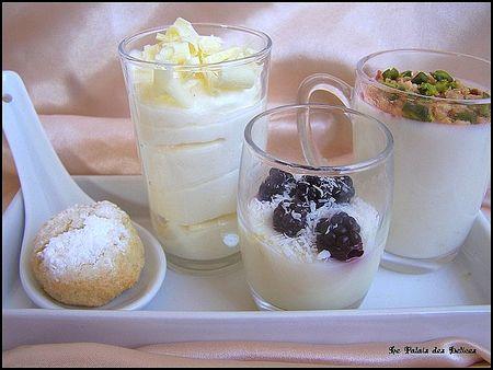 Tryptique de verrines fraiches au citron et petite ghribiya marocaine à la noix de coco Triptyque_de_verrines
