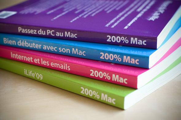 news materiel  200 % Mac : 4 livres pour bien débuter sur Mac