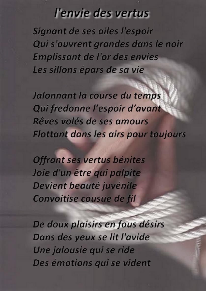 L'envie des vertus (hommage à Apollinaire) L'envie des vertus (hommage à Apollinaire)