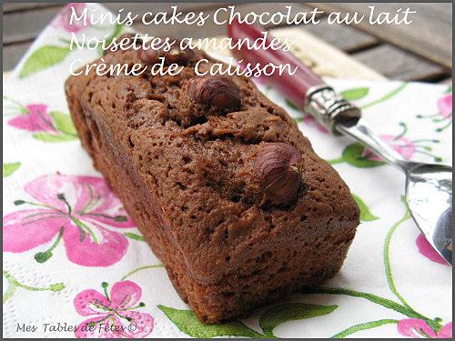 Minis cakes choco noisette crème de Calisson