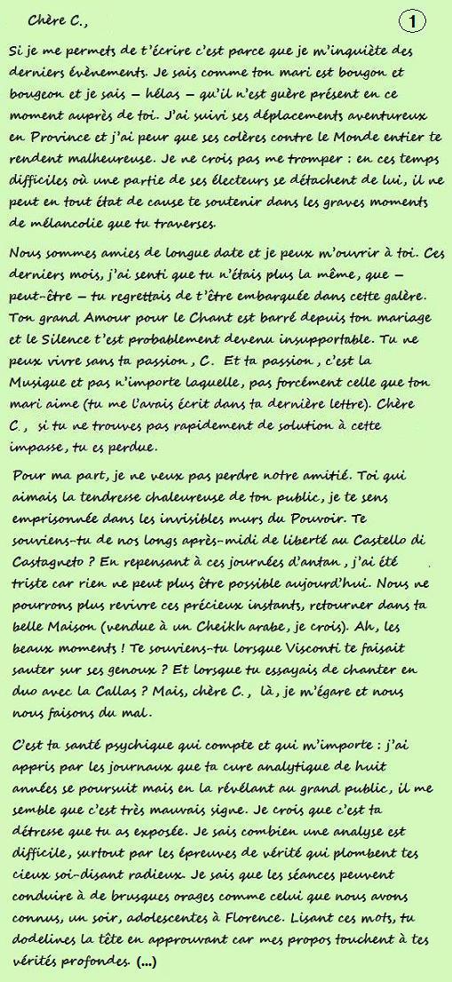 Lettre à C. 1 Lettre à C. 1