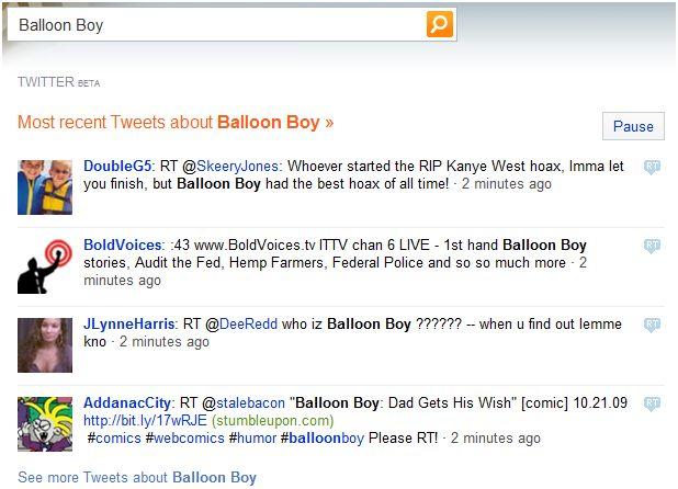 Tweets Balloon Boy