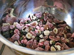 Carrés de chocolats aux fruits secs