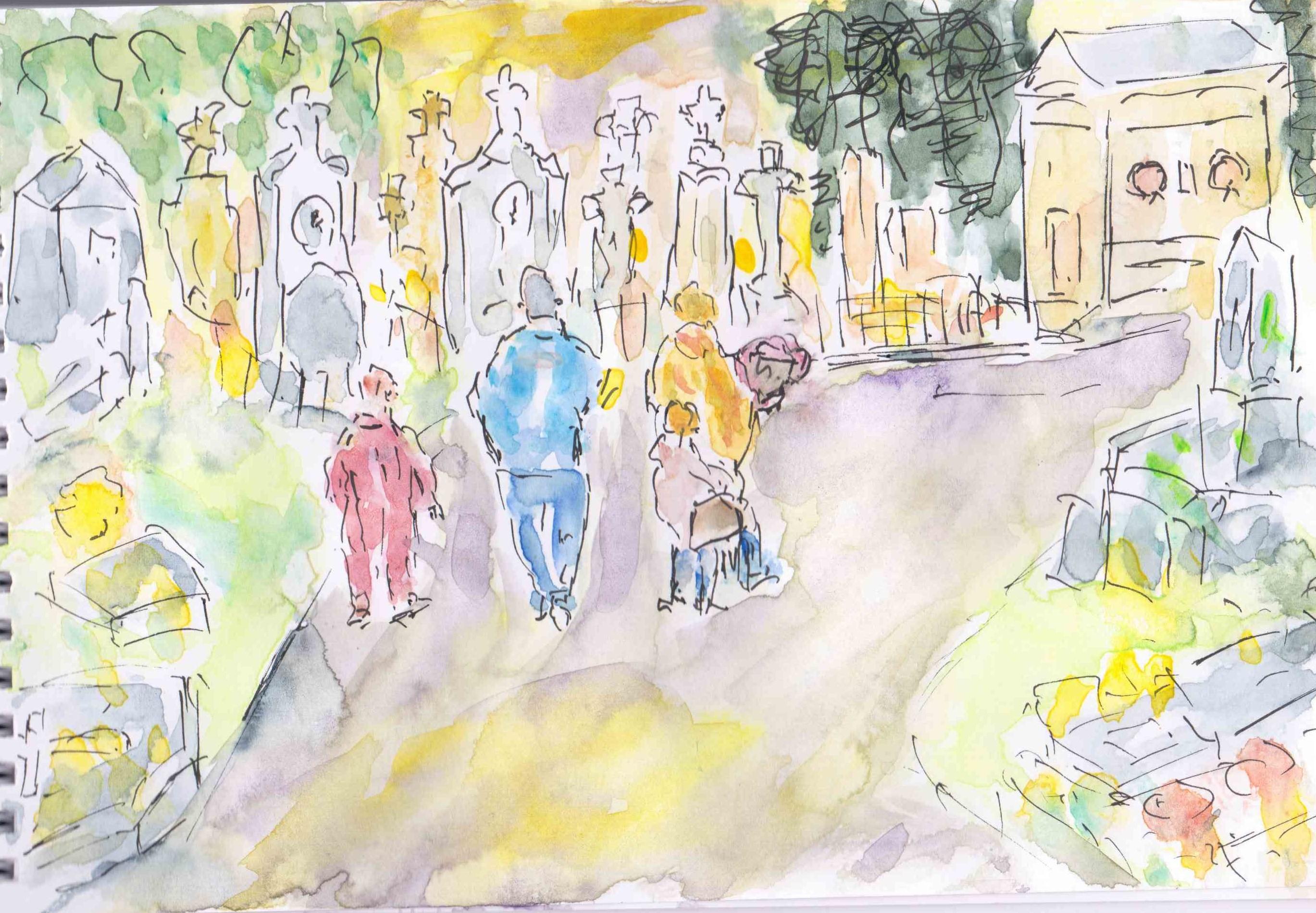 Visite au cimetière, le jour de la Toussaint – Dessin aquarellé ca-67-toussaint.1257108471.jpg