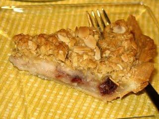 Tarte aux Pommes, Canneberges avec Streusels aux Amandes Tarte aux Pommes, Canneberges avec Streusels aux Amandes