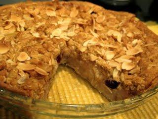 Tarte aux Pommes, Canneberges avec Streusels aux Amandes Tarte aux Pommes, Canneberges avec Streusels aux Amandes