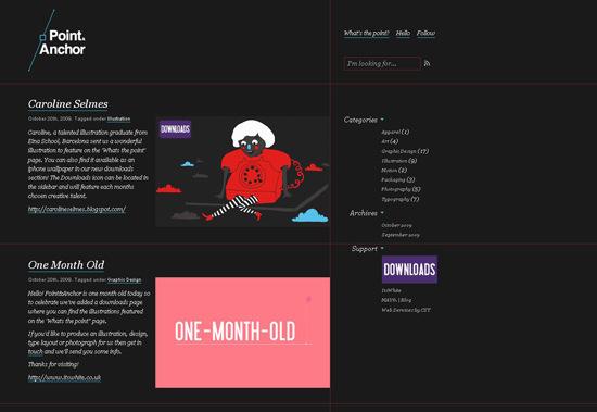 50 Beautiful and Creative Blog Designs Point- Amp -anchor in 50 Beautiful and Creative Blog Designs