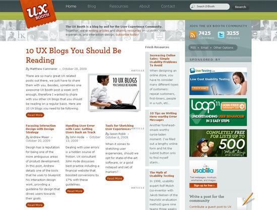 50 Beautiful and Creative Blog Designs Uxbooth in 50 Beautiful and Creative Blog Designs