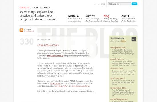 50 Beautiful and Creative Blog Designs Design-intellection in 50 Beautiful and Creative Blog Designs