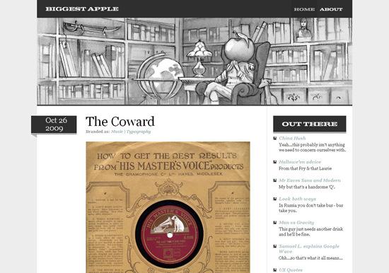 50 Beautiful and Creative Blog Designs The-biggest-apple in 50 Beautiful and Creative Blog Designs