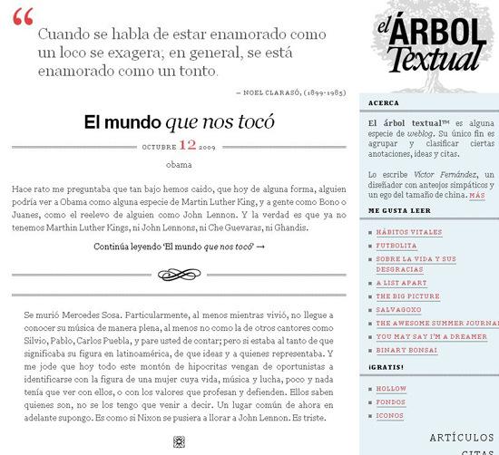50 Beautiful and Creative Blog Designs Arbol in 50 Beautiful and Creative Blog Designs
