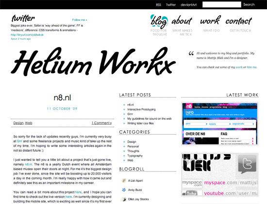 50 Beautiful and Creative Blog Designs Hellium in 50 Beautiful and Creative Blog Designs