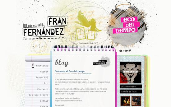 50 Beautiful and Creative Blog Designs Fran-fernandez in 50 Beautiful and Creative Blog Designs