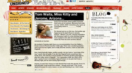 50 Beautiful and Creative Blog Designs Music-city in 50 Beautiful and Creative Blog Designs