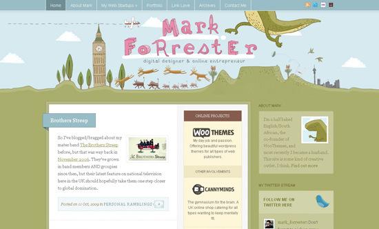 50 Beautiful and Creative Blog Designs Forrester in 50 Beautiful and Creative Blog Designs