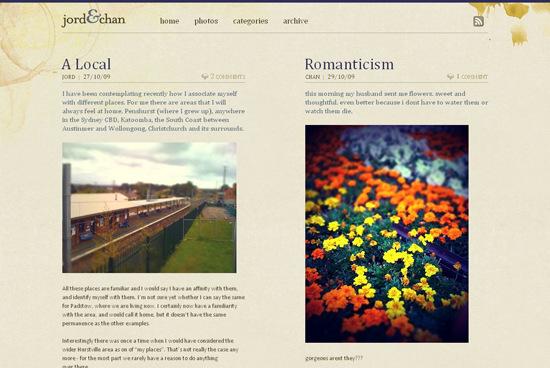 50 Beautiful and Creative Blog Designs Jord Amp Chan in 50 Beautiful and Creative Blog Designs