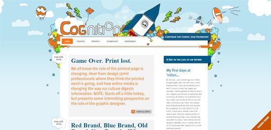 50 Beautiful and Creative Blog Designs Cognition in 50 Beautiful and Creative Blog Designs
