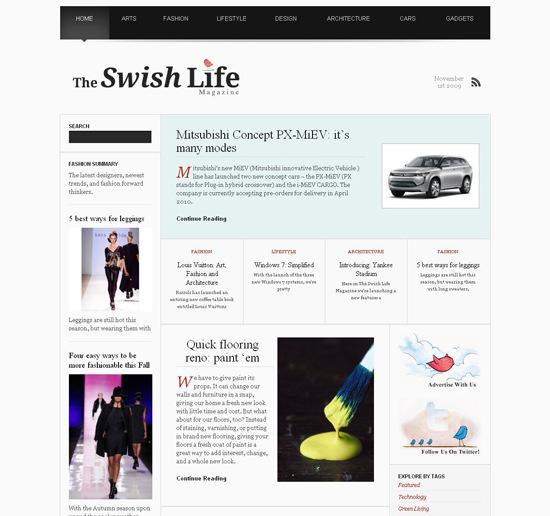 50 Beautiful and Creative Blog Designs Swish-life in 50 Beautiful and Creative Blog Designs