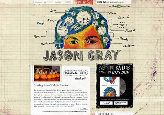 50 Beautiful and Creative Blog Designs Jason-gray in 50 Beautiful and Creative Blog Designs