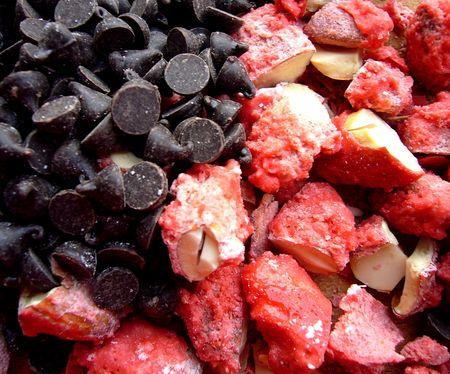 Biscottis praline et chocolat garniture