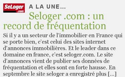 Seloger.com sur Priximmo Seloger.com sur Priximmo
