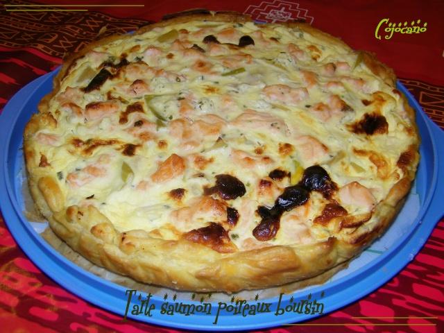 TARTE SAUMON BOURSIN POIREAU