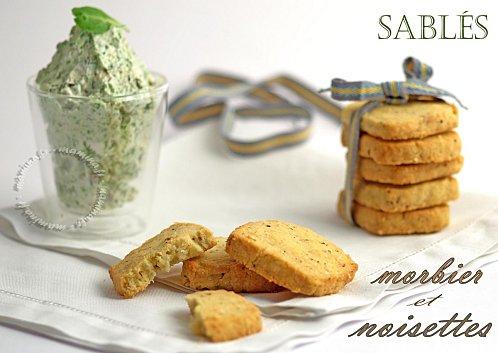 SABLE APERITIF AU FROMAGE: MORBIER ET NOISETTES SABLE APERITIF AU FROMAGE: MORBIER ET NOISETTES