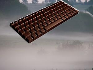 clavier et vaches en chocolat 