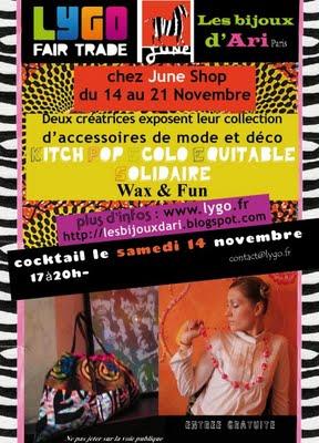 Expo Kitch Pop Wax Fun et equitable chez June Shop 14 au 21Nov Expo Kitch Pop Wax Fun et equitable chez June Shop 14 au 21Nov
