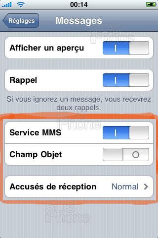 iPhone Delivery SMS avec une grosse mise à jour