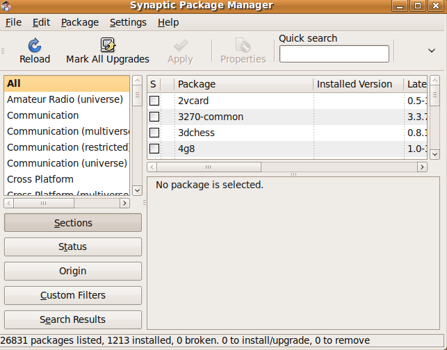 HowTo Ubuntu: verrouiller la version d’un package avec Synaptic