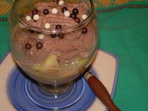 Verrines de poires au gingembre et sa mousse de ricotta au chococlat 004