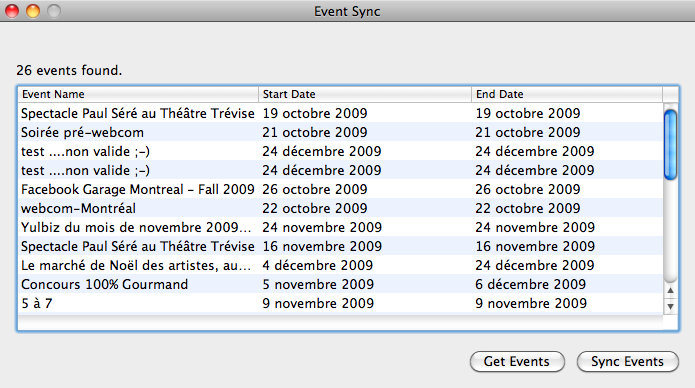 eventsync EventSync synchronise vos événements Facebook sur iCal [Mac]