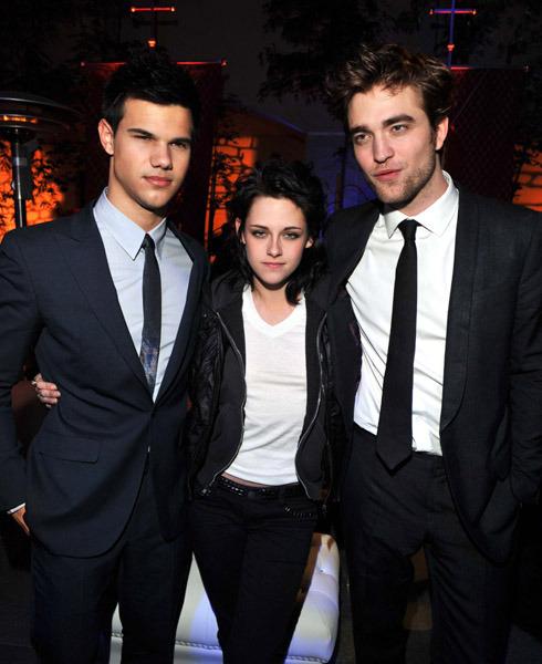 Taylor Lautner, Kristen Stewart et Robert Pattinson à l'after party New Moon