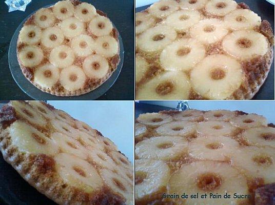 Gâteau « renversé » aux ananas caramélisés