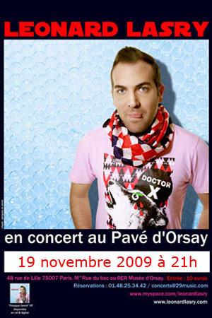 Léonard Lasry . concert le 19 novembre au Pavé d’Orsay . Teaser Léonard Lasry . concert le 19 novembre au Pavé d’Orsay . Teaser