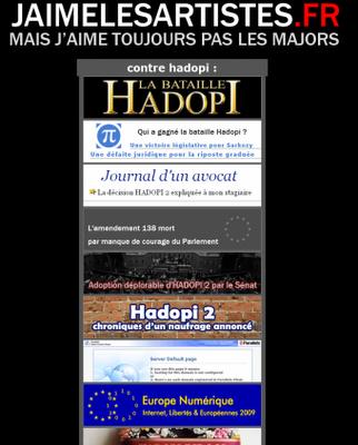 Le site de de propagande sur l'Hadopi disparu ... sans laisser d'adresse !