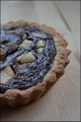 Tartelettes sablées poire & chocolat