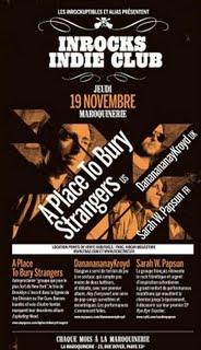 Review Concert : Inrocks Indie Club Novembre A Place to Bury Strangers + Dananananaykroyd Maroquinerie 19/11/009