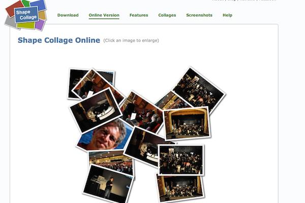 shapecollage Transformez des images trouvées sur le Web en un collage photo
