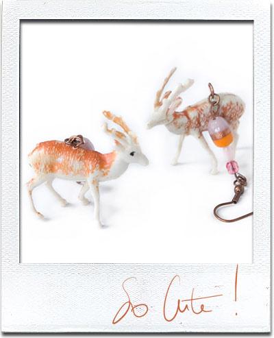 Mes boucles d’oreilles de saison… Boucles d’oreilles cerf…