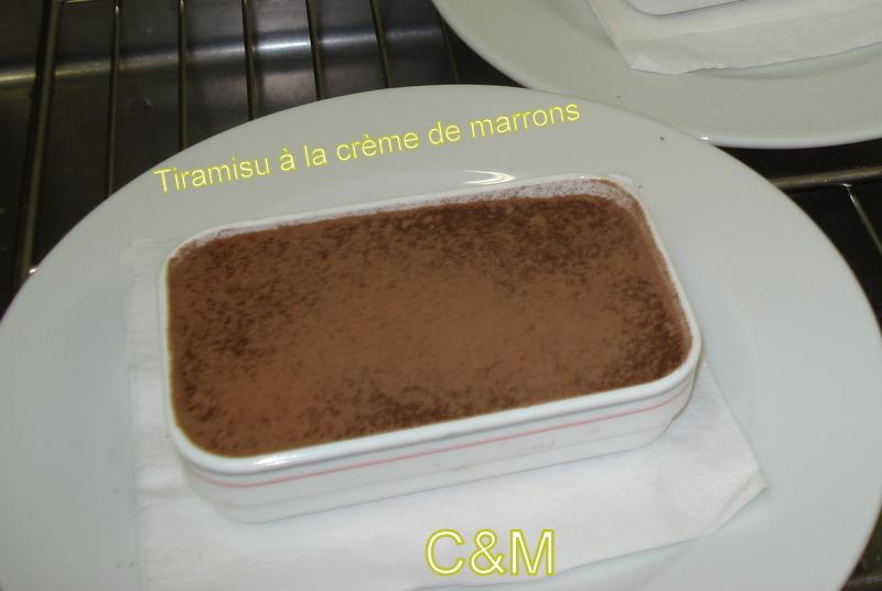 Tiramisu a la crème de marron Tiramisu a la crème de marron