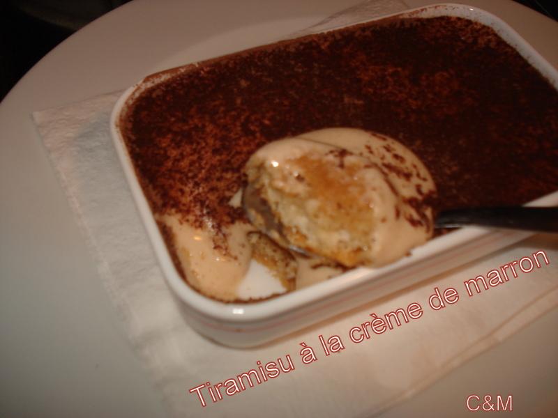 Tiramisu a la crème de marron Tiramisu a la crème de marron