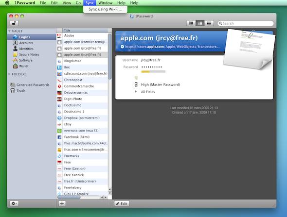 Test d’1Password 3 102