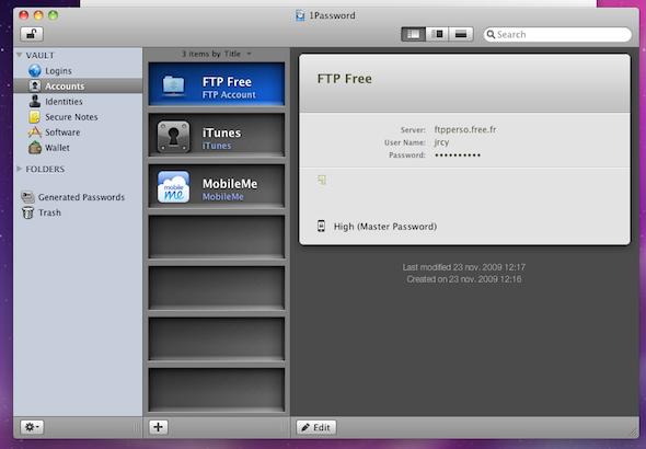 Test d’1Password 3 4