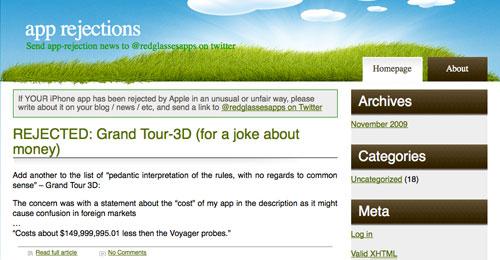 Apprejections.com : les applis iPhone que vous ne verrez jamais apprejections