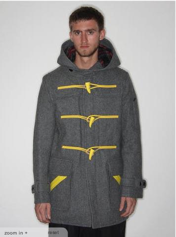 dufle coat over the stripes dufle coat over the stripes
